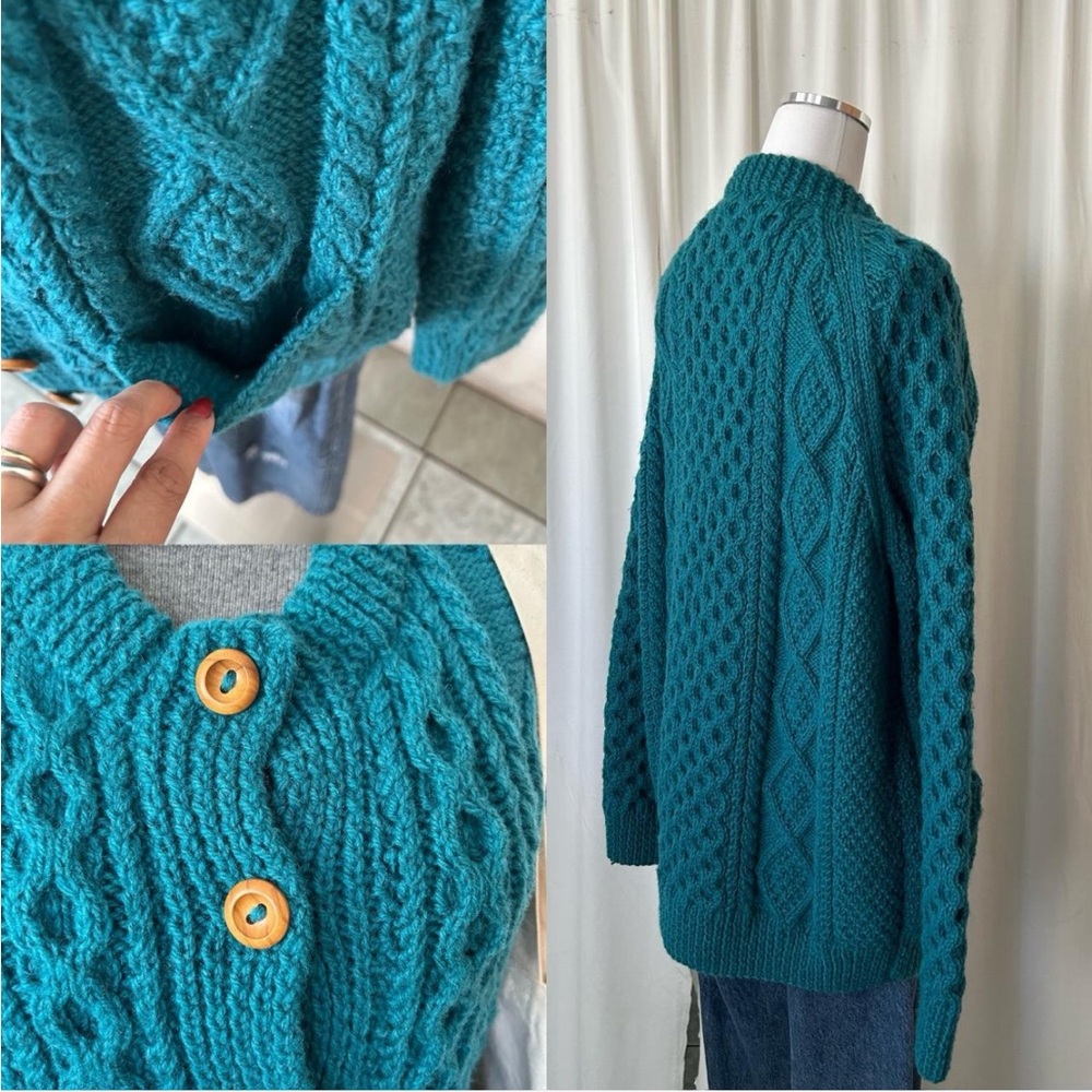 VTG Padraic O Maille Traditional Hand Knit Sweater fisherman’s Cable knit - Picture 8 of 9